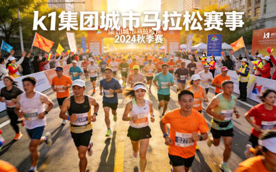k1集团策划的城市马拉松赛事现场盛况 - 参赛者奔跑场景